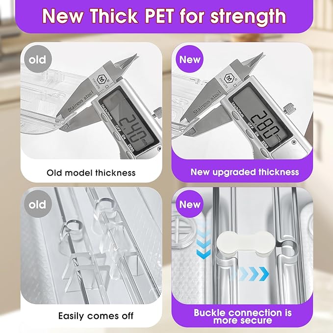 Can Organizer for Pantry, Upgraded Thickened Modular 4 Tier Combinable Can Storage and Beverage Dispenser Rack, Canned Food Organizer Holds 48 Cans, Clear Can Holders for Pantry and FridgeFridge