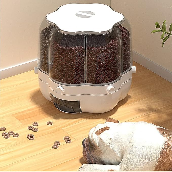 XIYAO 40lb Grain Storage Container, 360 Rotating Food Dispenser with Lid, Moisture Resistant Household, Airtight Storage for Black Rice, Yellow Rice and Small Beans