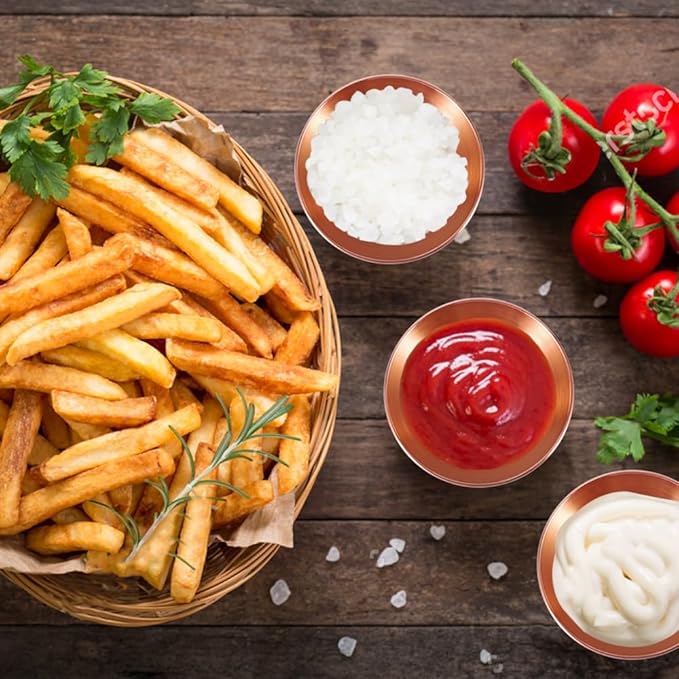 8 Pack 3.5inch Stainless Steel Sauce Dishes Mini Individual Saucers Bowl Round Seasoning Dishes Sushi Dipping Bowl Appetizer Plates, Rose Gold