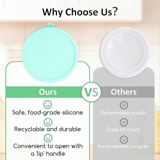 4 Cup Round Silicone Storage Cover Lids Replacement for Anchor Hocking and Pyrex 7201-PC Glass Bowls (Container not Included) (Mix) 4 Pack