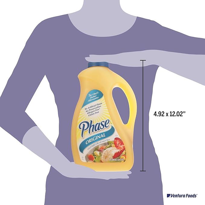 Ventura Foods LLC Phase Original Liquid Butter Alternative, Versatile Dairy-Free and Vegan Butter Substitute for Food Service, Movie Theaters, and More, 1 Gallon