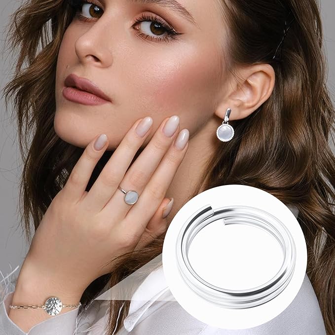 7pcs Jump Rings for Jewelry Making, 925 Sterling Silver Split Jump Ring, 6mm Small Key Rings Open Connector Closures for Necklace Bracelets Jewelry Marking