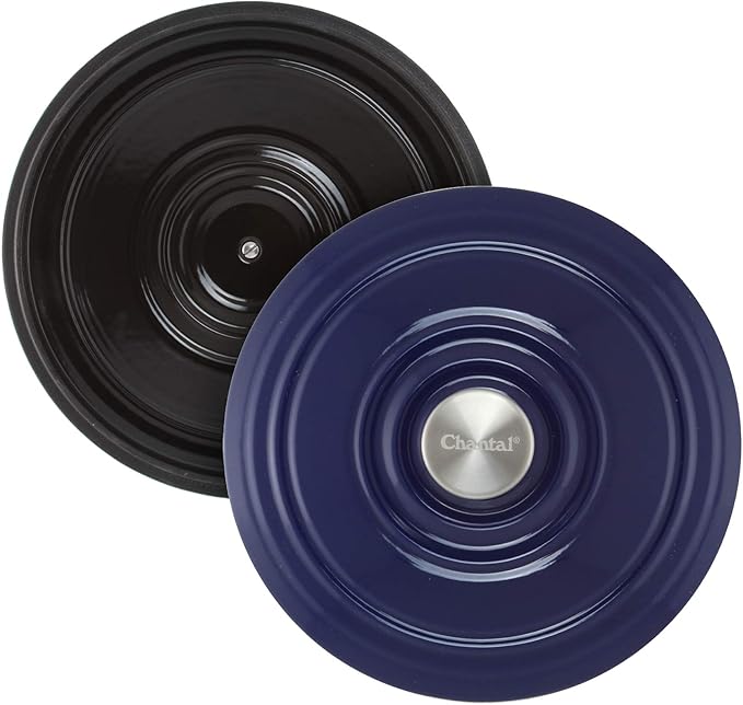 Chantal Cast Iron Dutch Oven, 5 qt, US Formulated Premium Enamel, Cobalt Blue