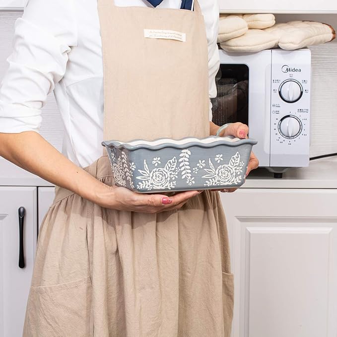 Wisenvoy Loaf Pan Bread Pan Ceramic Baking Pans Hand Paint Meatloaf Pan Nonstick Loaf Pans For Baking Bread