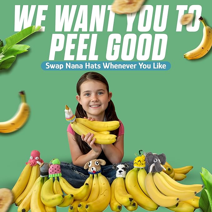 NANA HATS Banana Freshness Preserver, Keep Bananas Fresh Longer, Ideal for Organic Bananas, Innovative Banana Holder for Home Use, Extend Freshness of Your Fruit, AS SEEN ON SHARK TANK, Viking