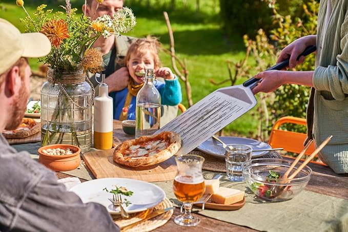 Ooni 14” Bamboo Pizza Peel – Wooden Pizza Peel 14 Inch, Pizza Spatula Paddle, Pizza Cutting Board, Wood Pizza Turning Peel, Pizza Oven Accessories, Pizza Tools, Pizza Peel Wood, Pizza Board