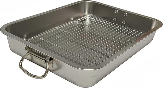 Stainless steel Roasting pan (23.4x15.6x2.8in)