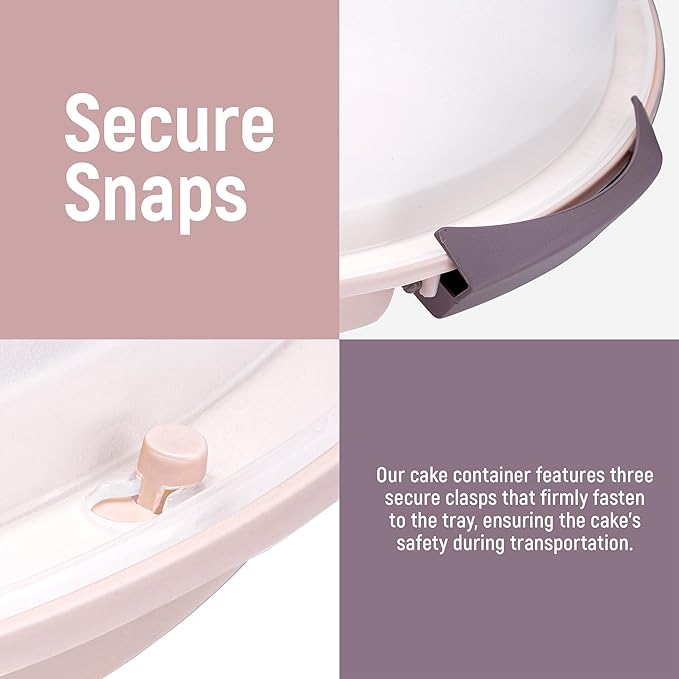 Tribello Extra Large Cake Storage Container, Cake Carrier With Handle Holds Cake 12 X 12 X 5 (Being)