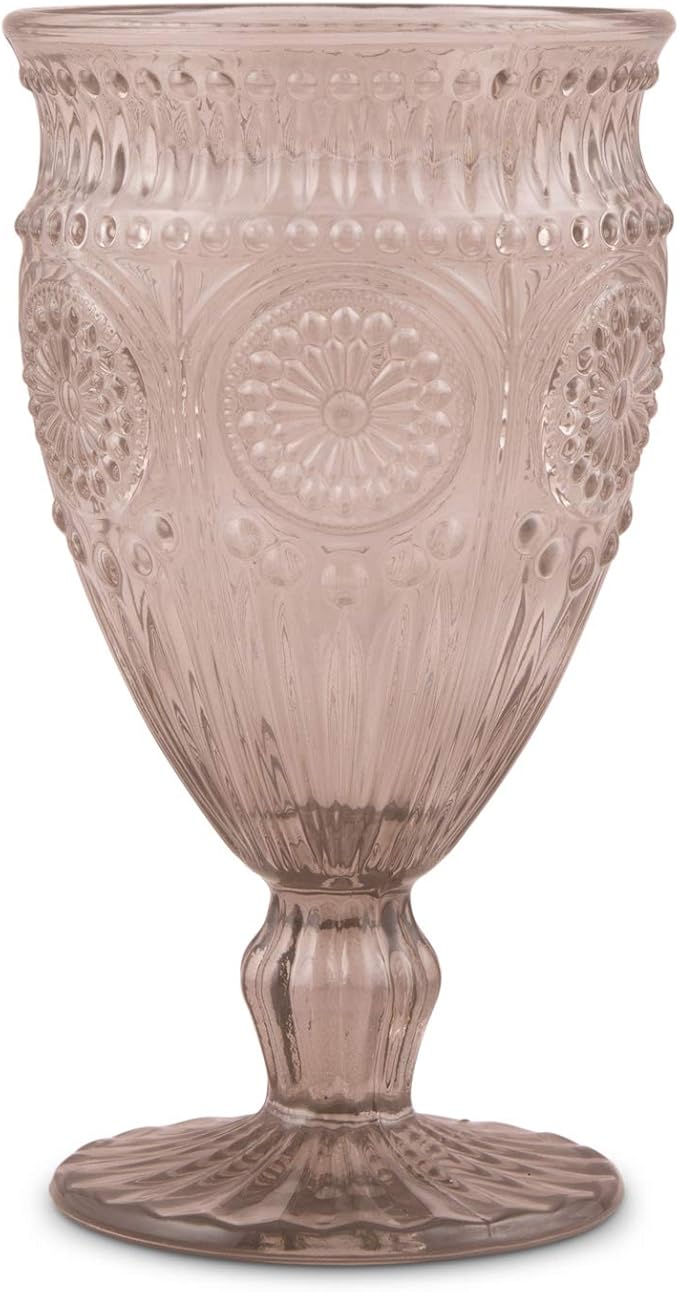 Weddingstar Vintage Inspired Pressed Glass Goblet, Smokey Grey