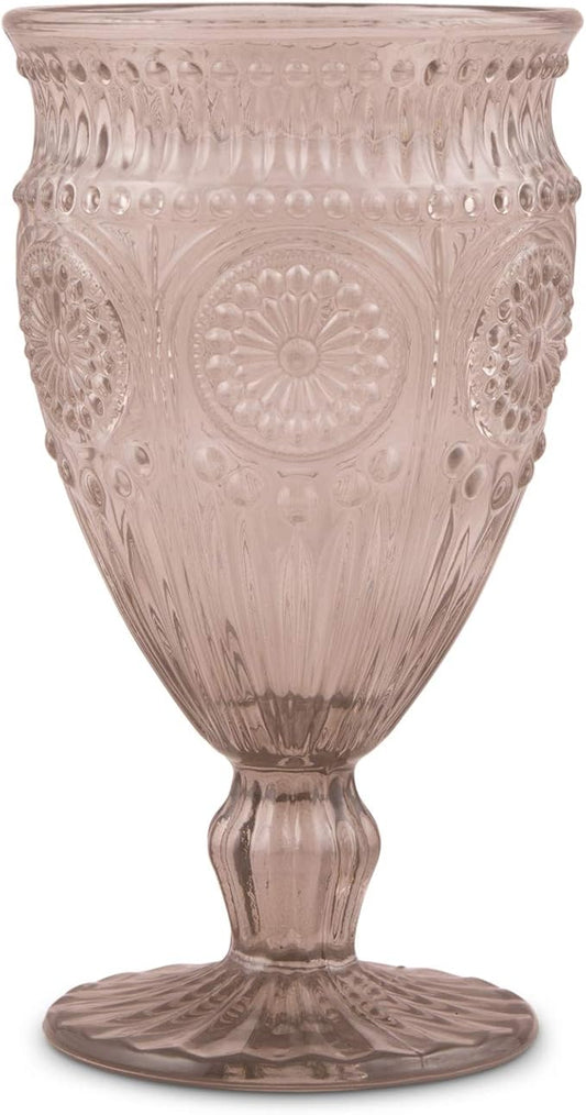 Weddingstar Vintage Inspired Pressed Glass Goblet, Smokey Grey