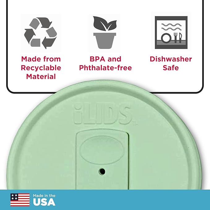 Mason Jar Drink Lid, Regular Mouth, Celery, Pack of 2