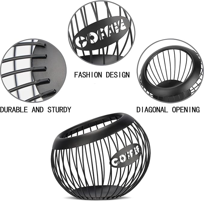 YYW Coffee Pod Holder - Large capacity k cup holder,easy to access and space saving design,Suitable for kitchen、living room or office area (Brown)