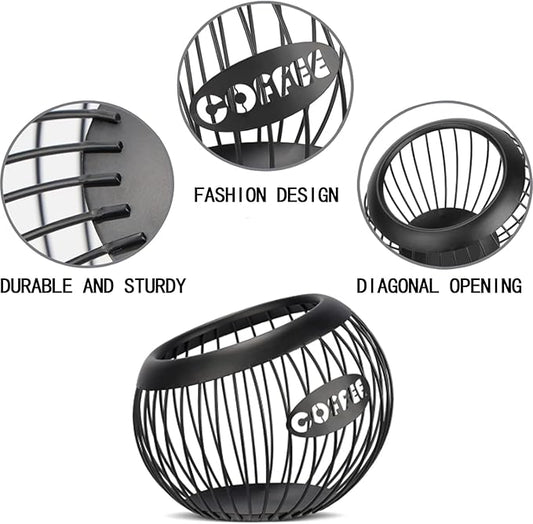 YYW Coffee Pod Holder - Large capacity k cup holder,easy to access and space saving design,Suitable for kitchen、living room or office area (Brown)