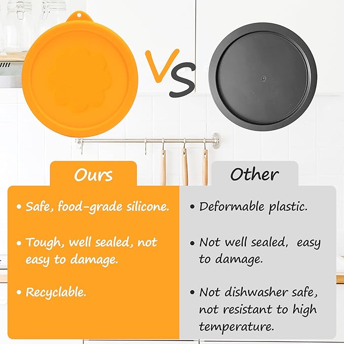 2 Cup Silicone Replacement Lids Storage Cover for Pyrex 7200-PC Glass Bowls (Container not Included) 8 Pack Microwave, Dishwasher and Freezer Safe