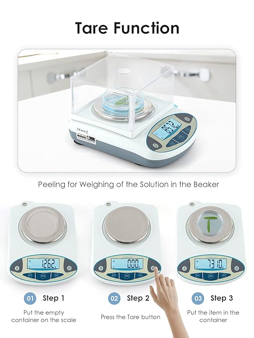 CGOLDENWALL Precision Lab Scale Digital Analytical Balance Laboratory Balance Jewelry Scale Scientific Scale 0.01g Accuracy 110V (2000g, 0.01g)