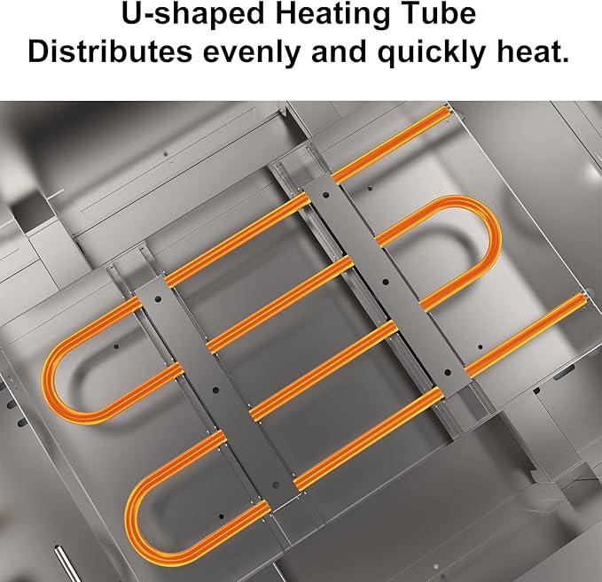 Valgus Commercial Grade Stainless Steel 2 Sections 19 Qt Bain Marie Buffet Food Warmer Steam Table with Lid and Tap for Home and Restaurants