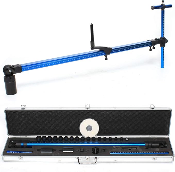 Measuring Ruler, High Precision 2D Measuring System Adjustable Auto Body Frame Machine Repair Tool For Construction, Machinery Maintenance