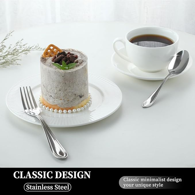 30 Piece Silverware Set,Stainless Steel Flatware Set Service for 6,18/0 Rust-Proof Utensils Cutlery Set with Forks & Spoons,Mirror Polished Dishwasher Safe-Home Kitchen Eating Tableware (30)