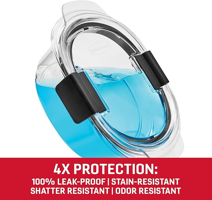 Rubbermaid Brilliance® Round Leak Proof Food Storage Containers, 6 Piece Set