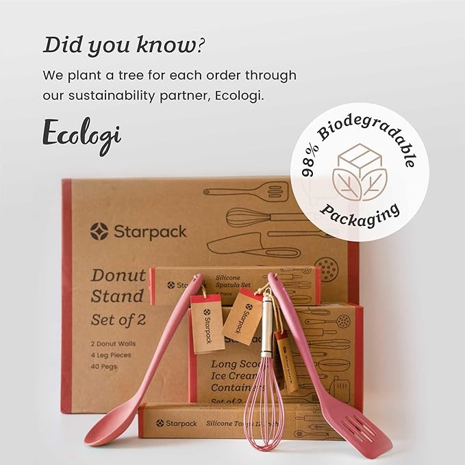 Starpack 'The All Rounder' XL Premium Silicone Spoonula - Heat Resistant to 600F - Best Kitchen Spatula Spoon for Cooking