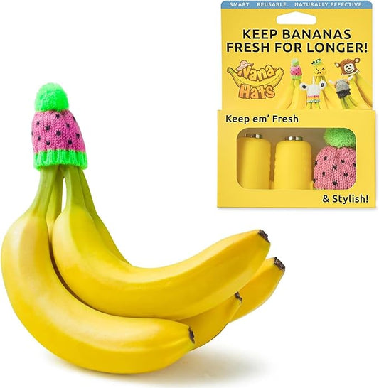 NANA HATS Banana Freshness Preserver, Keep Bananas Fresh Longer, Ideal for Organic Bananas, Innovative Banana Holder for Home Use, Extend Freshness of Your Fruit, AS SEEN ON SHARK TANK, Watermelon