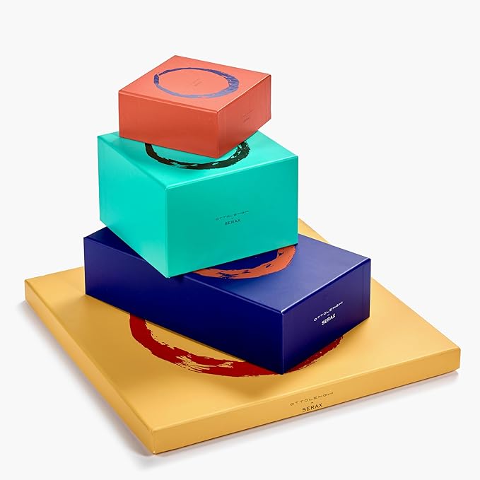 Blue Serving Plate with Face | Feast tableware by Ottolenghi | Serving Tray Dish Set for 1 | Stoneware Microwave Safe Plates | Farmhouse Kitchen and Dinnerware Sets for Home, Party