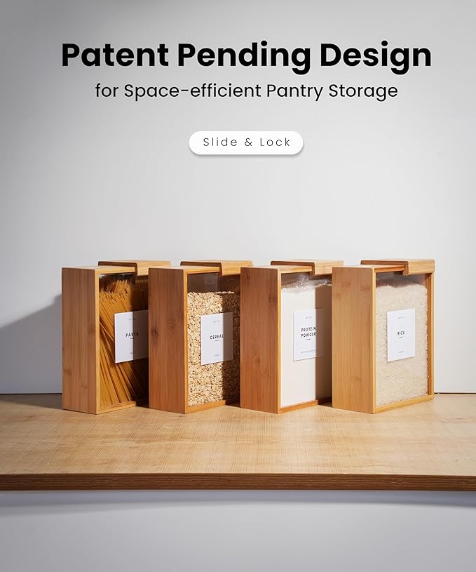 APT 1101 Food Dispenser 2L | Kitchen Organizers and Storage | Food Containers & Cereal Dispenser for Pantry Organization And Storage Container | Cereal, Rice, Flour, Snack (Glass, 2)