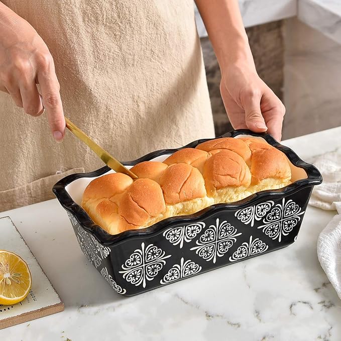 Wisenvoy Ceramic Loaf Pans for Baking Meatloaf and Bread