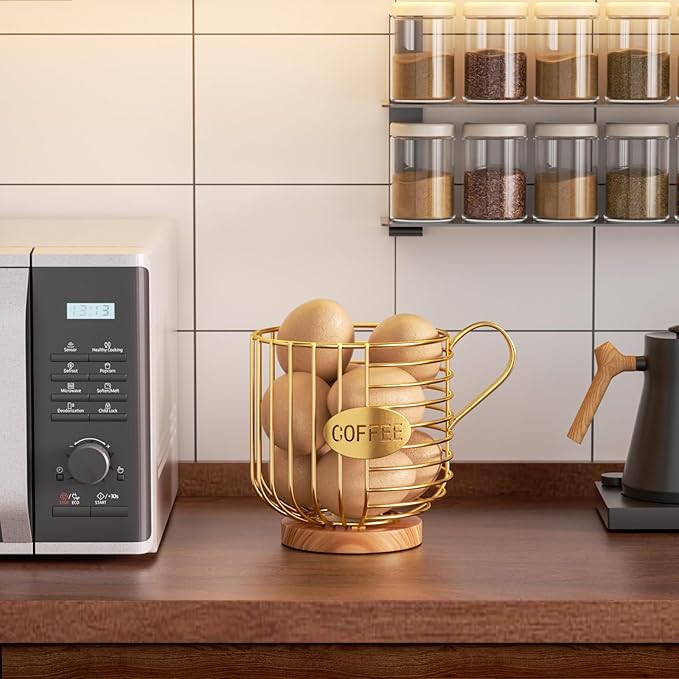 Coffee Pod Holder - Large-Capacity Metal Pod Holder, Accommodates Over 40 Espresso Capsules. Coffee Organizer, Suitable for Coffee Shops, Living Rooms, Kitchens, Bars, and Mor