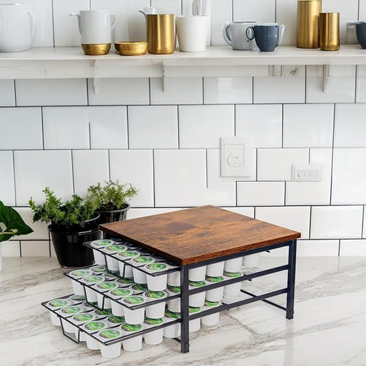 3 Tier Coffee Capsule Storage Drawer,Coffee Pod Holder for K Cups,90 Capacity Coffee Capsule Storage Organizer Holder,Office or Home Kitchen Counter Organizer