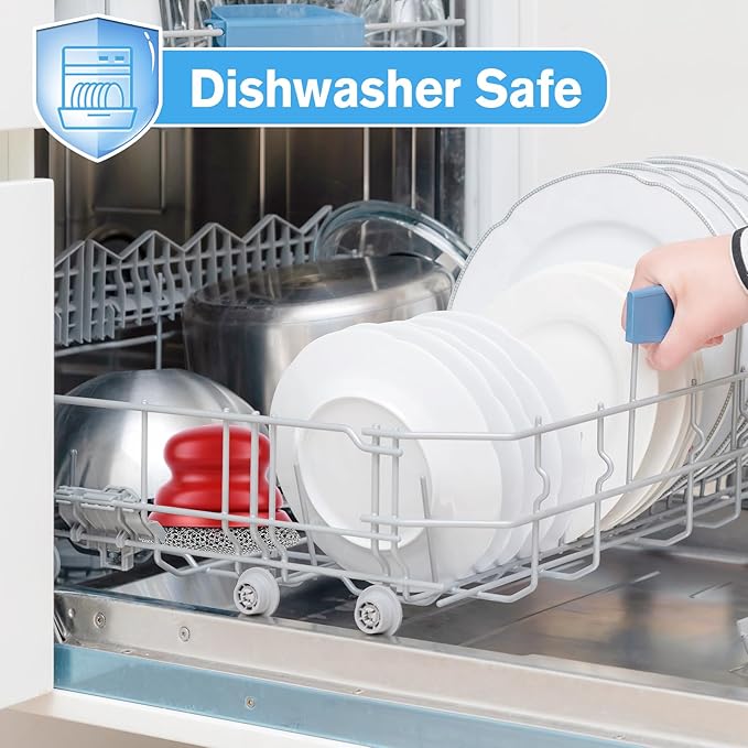 Onewly Cast Iron Scrubber and Scraper, Chain Mail Scrubber Cast Iron for Cleaning Dishes, Stock Pots, Pans, Griddles, Grills, Dish Scouring Pads