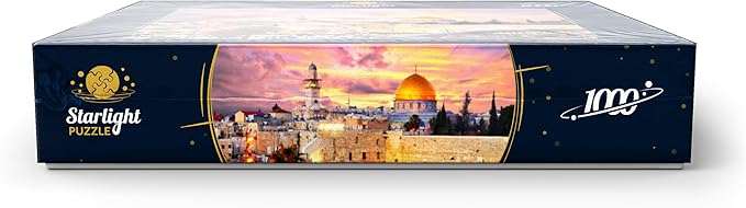 MyPuzzle Skyline of The Old City at The Western Wall and The Temple Mount in Jerusalem Israel - Premium 1000 Piece Jigsaw Puzzle for Adults