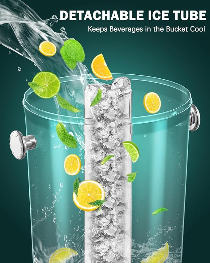 6 Gallon Drink Dispensers for Parties, [Easy-to-Clean Drip Tray Design] [Cold & Hot Dual-Use] Beverage Dispenser with Stand & Ice Core, Stainless Steel Juice Dispenser for Home Lemonade, Catering