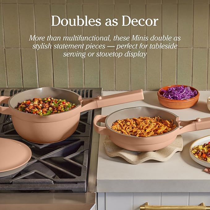 Our Place Mini Home Cook Duo - 8.5" Always Pan & Small Perfect Pot Bundle | Multi-Functional Cookware Set Replaces 18 Pieces | Char