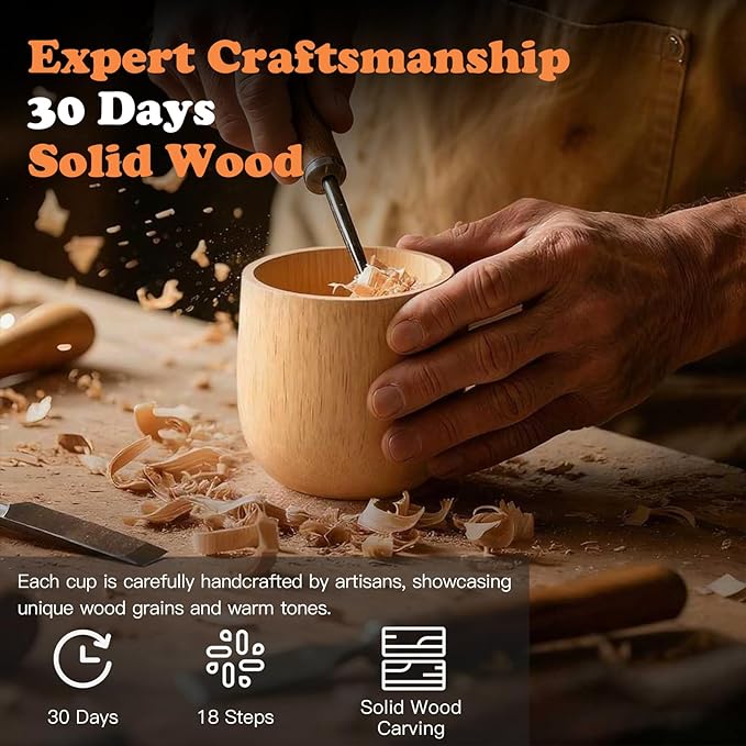 Original Oak Charred Whiskey Glass - Handcrafted Engraved Oak Whiskey Tumbler, Unbreakable Old Fashioned Glass, Unique Wooden Bourbon Drinking Glass for Men