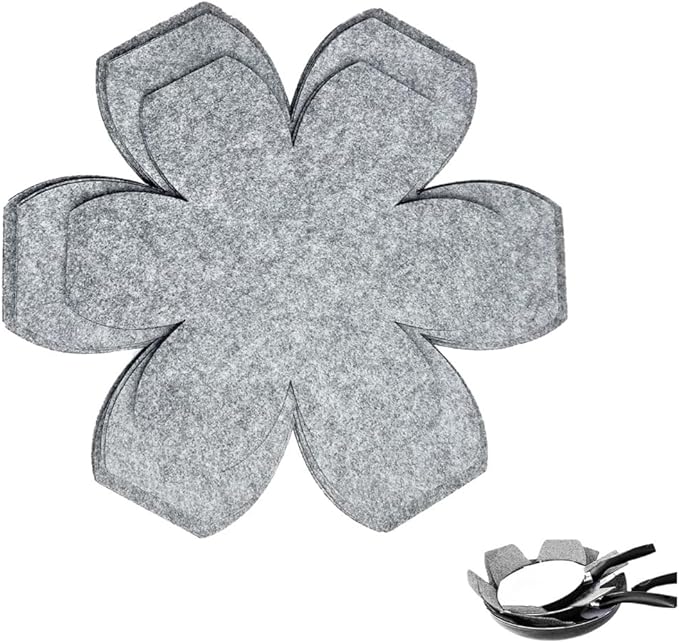 Pan Protectors, Pot and Pan Protectors, 6 Pack Pan Protectors in 3 Sizes, Pot Separator for Stacking, Anti-Slip Pan/Pot Dividers to Avoid Stratching or Marring, Protecting Pads for Glass/Ceramic