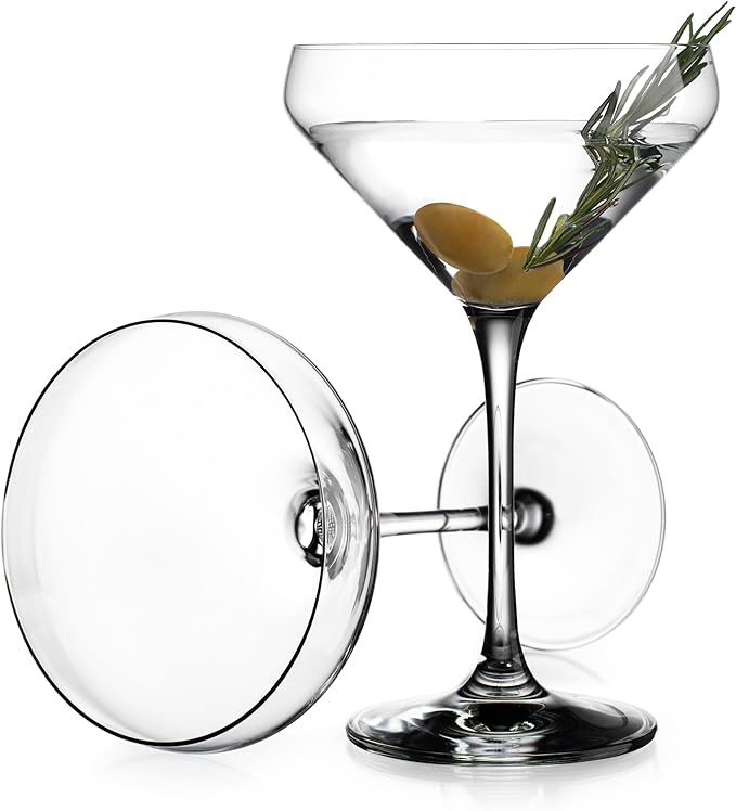 Glaver's Martini Glasses Set of 4 Cocktail Glasses, 10.5 Ounce Stemmed Margarita Glasses, for Bar, Martinis, Cosmopolitan, Gimlet, Elegant Packaging