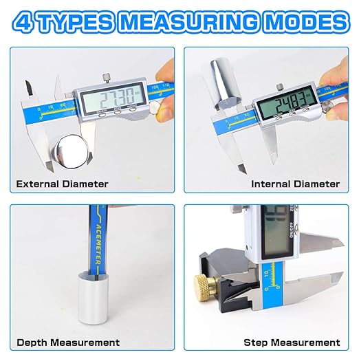 Caliper Measuring Tool Digital Caliper Industrial Quality Precision Electronic Vernier Caliper Inch/Millimeter Measurement Micrometer for Jewelry - Accuracy Ip54 Waterproof Caliper Measure Tool