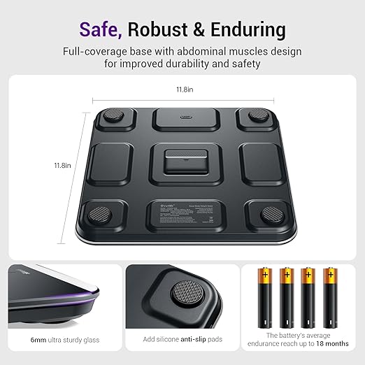 Bathroom Scales Digital Weight, Topnotch Quality 450lb Weight Scale, Most Accurate to 0.05lb, Automatic Weighing Scale for Body Weight, Baby, Pet, Larger LED, Sturdy and Durable Base Machine