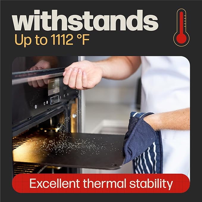 Pizza Steel PRO by Hans Grill | XL 1/4" Thick Square Conductive Metal Baking Steel for Oven and BBQ Cooking Pizzas | Bake and Grill Bread and Calzone with our Cast Iron Pizza Stone