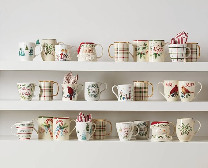 Lane 4-Piece Mug Set, Christmas Drinkware, Holiday Hosting