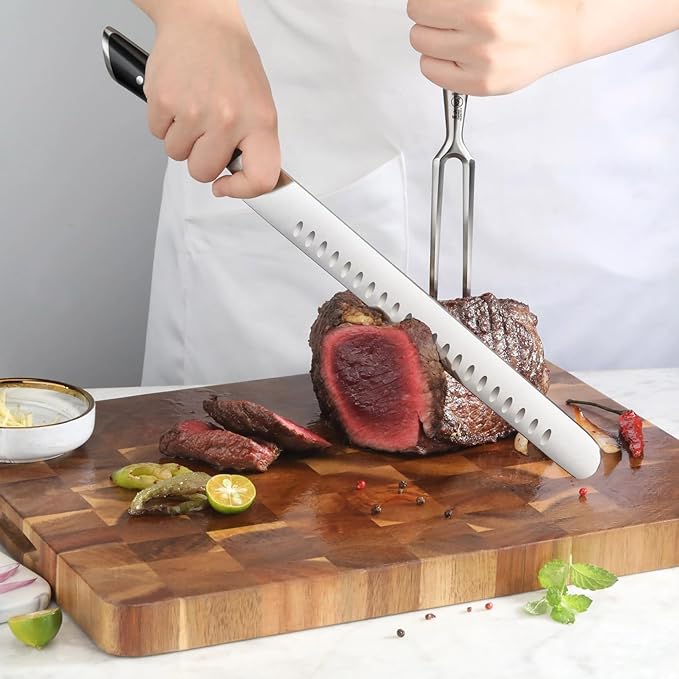 Cangshan HELENA Series 11-Inch Slicing/Carving Knife, Forged German Steel, Black, 502360