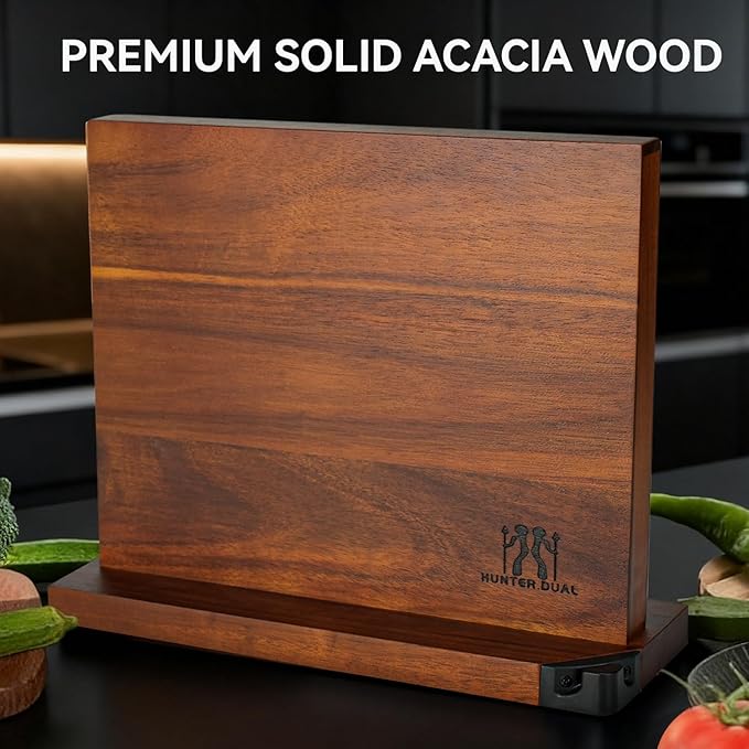 Magnetic Knife Holder with Enhanced Magnets, Multifunctional Countertop Magnetic Knife Block Stand, Universal Knife Storage & Kitchen Tool Organizer for Counter Top