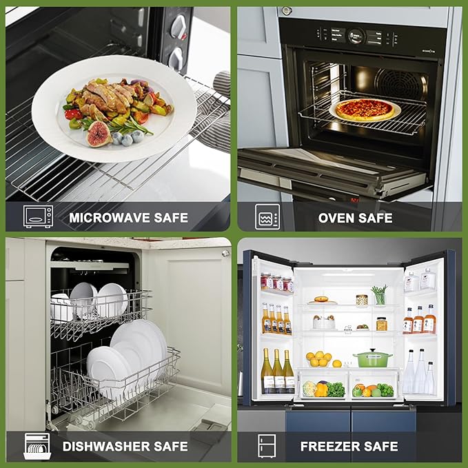 Yoshy 16-Piece White Embossed Mesh Bone China Dinnerware with Lightweight Durable Chip Resistant Design Service for 4