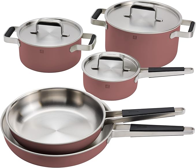 ZWILLING Pure 8-pc Stainless Steel Cookware Set, Rose