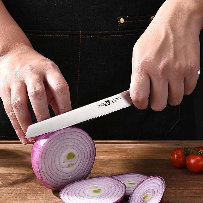 Stahl High Carbon Exclusive German Steel 6 inch Utility Serrated Knife (White)