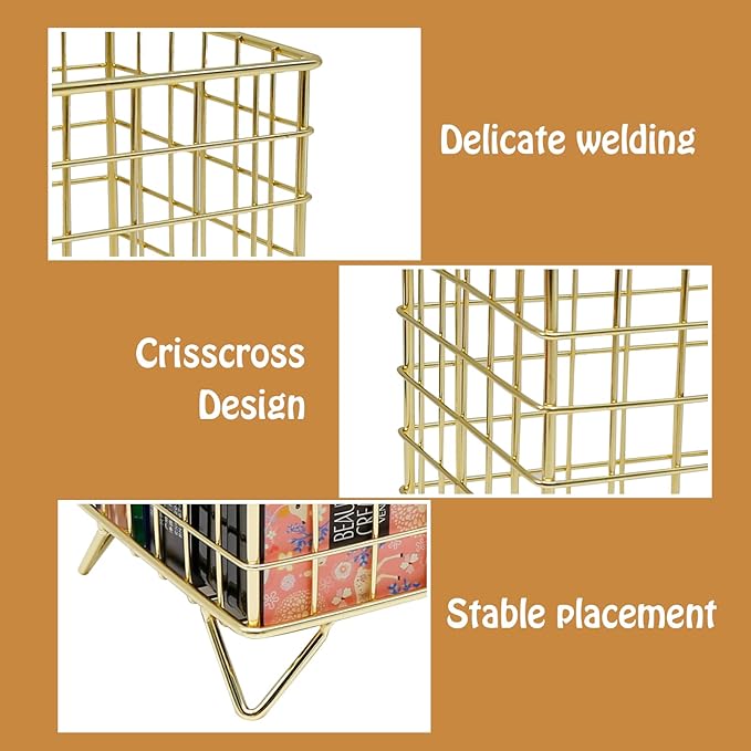 Storage Organizer Coffee Pods Holders for counter with Large Capacity Coffee Capsule Holder (Gold)