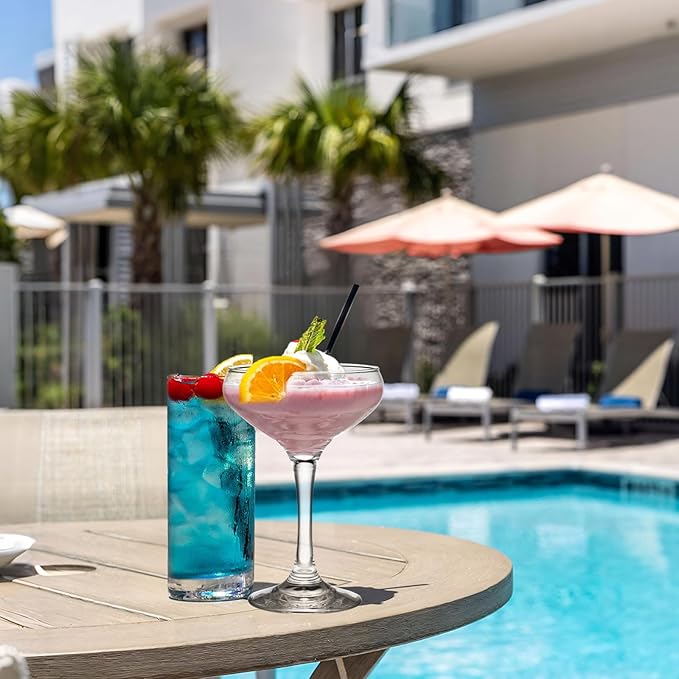 24 Pieces Crystal Martini Glasses Champagne Flute,Coupe Bowl Stemmed Cocktail Glasses,Set Of 24 Elegant Clear Goblets Colored Drinking Cups Champagne Wine Glasses for Parties Cocktail Margarita,Juice