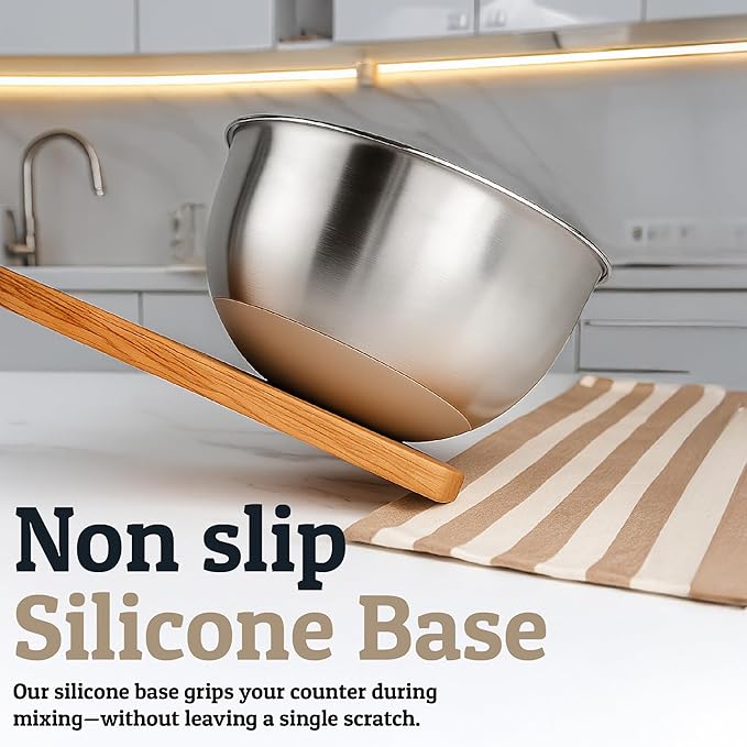 Priority Chef Stainless Steel Mixing Bowls with Lids Set, Metal Nesting Bowls with Airtight Lids, Graters, Non-Slip Base & Measurement Marks, Includes Utensil Set for Prep, Baking & Storage, Khaki