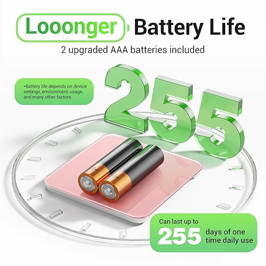 Bathroom Scale for Body Weight, Highly Accurate Digital Weighing Machine for People, Upgraded Batteries Included, Compact Size, LED Display, High Standards Sturdy Tempered Glass, 400lb, Pink